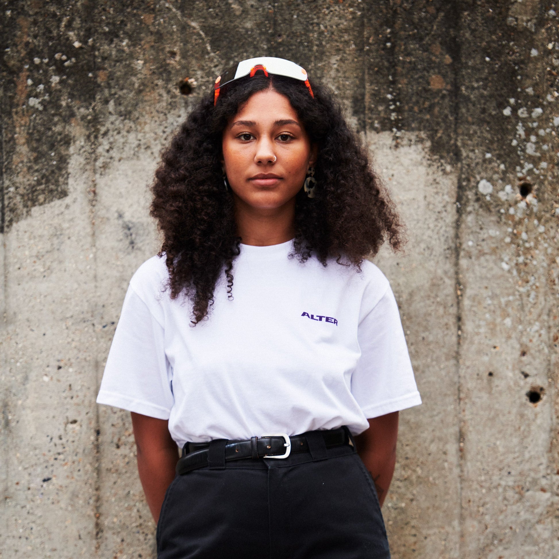 "Aye" T-Shirt - White Alter Cycling