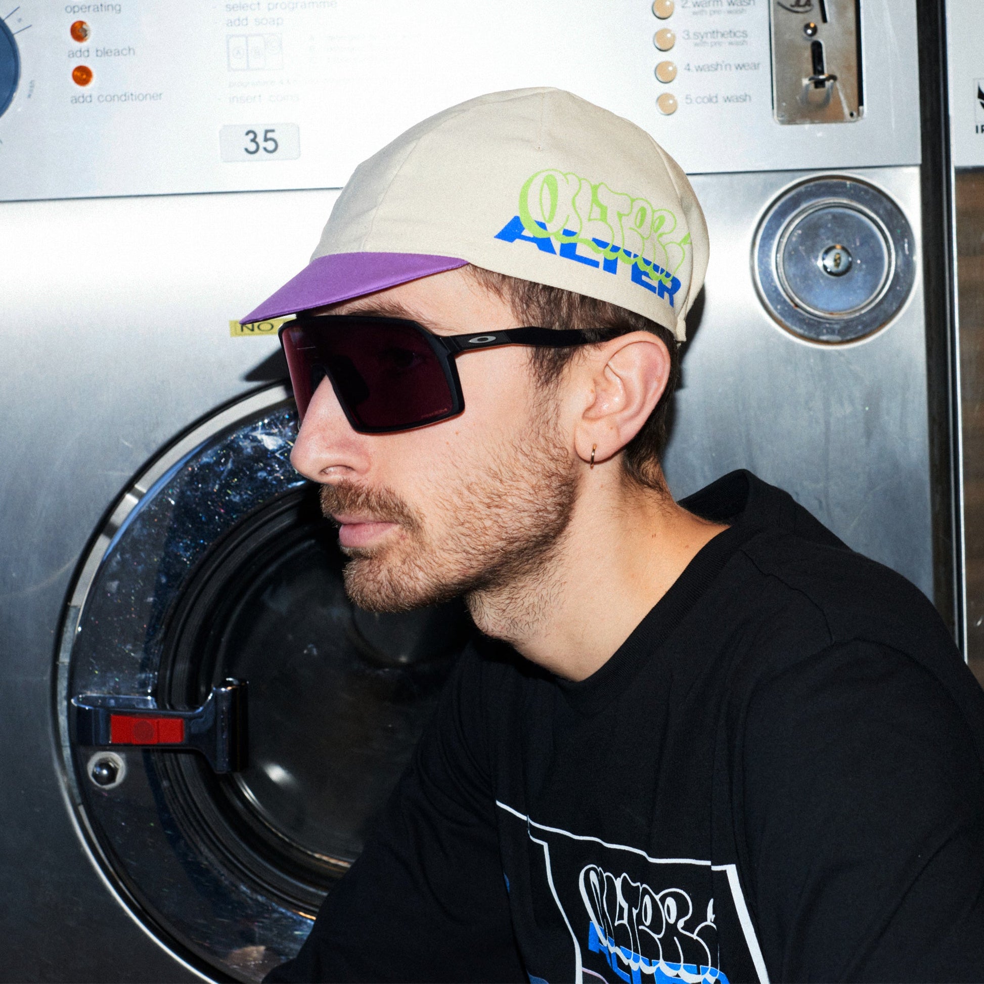 Psychling Cap - Natural / Purple Alter Cycling